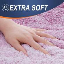 New OLANLY Bathroom Rug Set 2 Piece, Soft Absorbent Microfiber Bath Rug Set, Non-Slip, Machine Wash Dry, Plush Shaggy Bath Mats For Bathroom (30"X20"+24"X16", Pinkish-Purple) - Pinkish-purple 30" x 20" + 24" x 16" - View 3