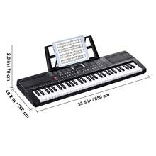 61 Key Digital Keyboard Piano, 200 Tones 200 Rhythms, Electric Portable Piano Keyboard Kit With 60 Demo Songs Built-In Dual Speakers Headphones, Piano Stickers For Beginners Learning - 200 Tones 200 Rhythms - View 9