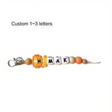 1 件定制动物字母钥匙扣 - 个性化硅胶名字钥匙扣，带可爱老虎、猴子、大象饰物、金属扣，适合圣诞节、农历新年礼物、包袋和背包配件 - 彩色 - 查看 22