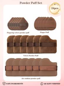 4pcs Makeup Sponge Set, Including Foundation Sponge, Air Cushion Puff, Mini Makeup Sponge. Suitable For Powder, BB Cream, Foundation, Blush, Sunscreen, Etc.