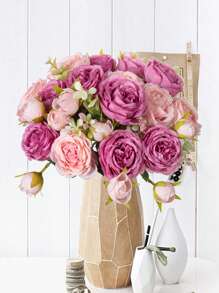 1/3/30PCS Artificial Flowers, Silk Peony Bouquets, Fake Roses, Autumn New Year Decoration, Wedding Vases, Family Restaurant Bedroom Decoration, Holiday Birthday Party Accessories, Outdoor Garden Decoration, Valentine's Day, Gifts