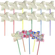 DIY Pinwheels Craft For Kids 10/20 Pcs Color Your Own White Pinwheels, Bulk Summer Spring Easter Craft Kit For Boys & Girls, Arts And Craft Party Activity(Color Random) - Multicolor - View 4