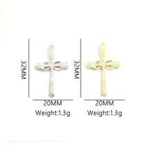 10 pièces Charms croix en cristal style baroque strass pour hommes femmes unisexe en alliage pendentifs pour colliers boucles d'oreilles pendentifs DIY Fournitures de bijouterie pour petite entreprise