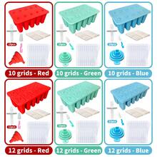 自制冰棒模具，10 腔无 BPA 硅胶冰棒机，含 50 根冰棒、100 个冰袋、10 根可重复使用的冰棒、漏斗、刷子 - 彩色 - 查看 7