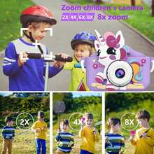 儿童自拍相机，适合 3-9 岁男孩的圣诞生日礼物，适合幼儿的高清数码摄像机，适合 6 7 8 岁男孩的便携式玩具