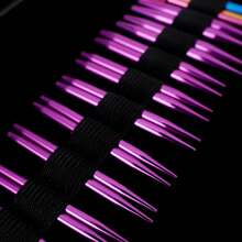 Set de agujas circulares intercambiables para tejer 9 pares de 3mm-6mm/0.12in-0.24in, agujas circulares de aluminio para tejer a mano DIY, color púrpura, agujas para tejer mangas de suéter