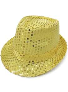 D EXCEED 1/2/3/6/9PCS Fashionable Sequin Fedora Party Hat, Unisex Sparkling Accessory For Costumes, Parties, Events & Everyday Style