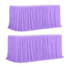 1pc Polyester Table Skirt, Suitable For Rectangular Tables, Wrinkle Resistant & Easy To Clean Ruffled Table Cloth, Ideal For Birthday Cake Tables, Banquets, Weddings, Bridal Showers And Various Party Celebrations - Multicolor - View 46