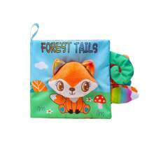 Soft Baby Book High Contrast Baby Toy, Touch And Feel Wrinkle-Free Cloth Book Baby Toy, 3D Animals, Made Of Fabric, Bright Colors, Christmas Stocking Filler Gift For Newborn Boys And Girls 0-6-12 Months
