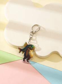 1 Pc Acrylic Strange Italian Silly Animal Shan Hai Jing TungTungTungTung Sahur/Tralalero Tralala/Lirili Larlla/Bombardiro Ctocodilo/Boneca Ambalam//Brr Brr Patapim Character Style Theme Keychain Pendant Backpack Ornament/Bag Accessories/School Bag Accessories/Purse Pendant/Friend's Gifts