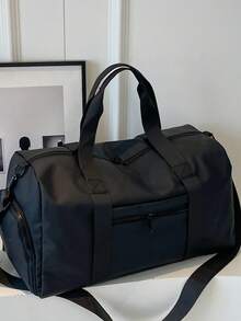 经典流行大容量旅行包，时尚纯色，简约百搭，轻便易携，干湿分离，独立鞋仓，多功能可调节肩带斜挎包，适合周末旅行、商务出行、运动健身，也可用于收纳学生用品和学习资料。