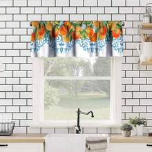 Cenefa de cortina con estampado de limón y flores, cenefas de ventana con estilo vintage de frutas de limón de verano para la decoración de la cocina, sala de estar, comedor y cafetería en estilo granja de 60x18 pulgadas - Limón-4 - Ver 4