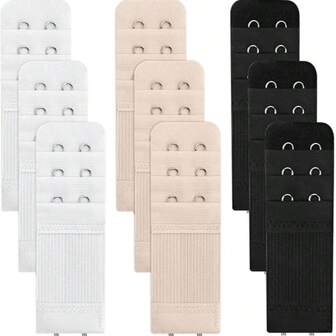1/3pcs Bra Extender 2Hook3Row, Elongated, Underwear Accessories,Elastic, Adjustable, Underwear Extension Buckle, Bra Extension Buckle, Breasted Bra Back Buckle