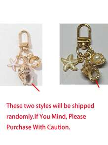 Natural Asymmetrical Seashells, Starfish, Conch & Starfish Bags, Love Buckle Design, Wallet Pendant Decoration Charm Bridesmaid Gift Summer Accessories Beach Vacation Pendant Decoration Ocean Starfish Shell Keychain Details & Charming Accessories Suitable For Women'S Ideal Vacation Daily Use, More Popular With Fashion People Summer Beach Accessories, Ideal Gift For Mother. Car Accessories Bag Charm School