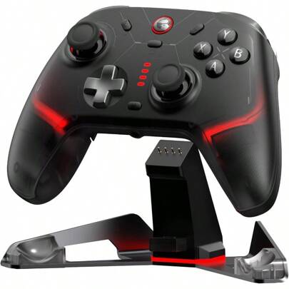 Cyclone 2 PCコントローラー Mag-Res TMR スティック 1000Hz ポーリングレートゲームパッド ホール & マイクロ 2-in-1 トリガー RGB 照明 背面ボダン充電ドック付き PC/Switch/iOS/Android/Steamゲームコントローラー (黒)