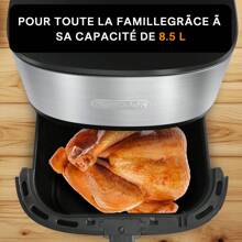 KotiCidsin 2000 W ölfreie Heißluftfritteuse, 8-l-Heißluftfritteuse, 8 automatische Programme, Touchscreen