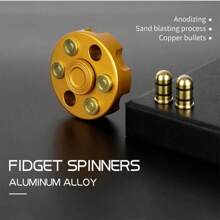 1 pieza Revolver Spinner - Plataforma giratoria de revólver - Juguete de aleación de metal puro - Juguete antiestres - Regalo perfecto - Regalo para fans de lo militar - Adorno de escritorio
