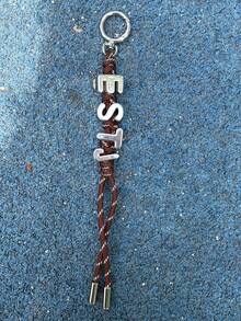 1pc Original Design Bag Pendant MBTI Personalized Series Braided Rope Couple Keychain Fashion Bag Hanging Rope Pants Chain Friends Gift Y2K Crochet Goth - Brown - View 13