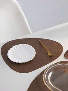 1 件人造皮革餐垫、桌垫耐热防滑可水洗隔热咖啡垫、厨房餐垫北欧风格咖啡垫