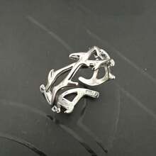 1 pièce Bague de couronne d'épines de Jésus pour hommes, en acier inoxydable gothique, bague pour le petit doigt vintage, bague réglable cool pour hommes, ensemble de bagues gothiques punks ouvertes