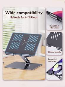 Llano IPad Stand Tablet Stand Portable Aluminum Alloy Stand For 4-12.9inch IPad/Phone Compatible With IPhone, Android Phone, Gift For Birthday, Family, Friends Phone Holder, Phone Stand, Phone Accessories - View 4