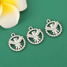 3 Pieces Of Handmade DIY Pendant Jewelry, Copper Inlaid With Zirconia, Plated With 18K Gold, Available In Various Styles Such As Flowers, Crosses, And Heart Pendants. Exquisite And Fashionable Accessories That Can Be Made Into Earrings, Necklaces, Bracelets, And Anklets. Also A Great Gift For Friends.
