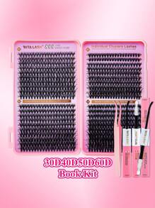 RITALASH RITALASH 640pcs/800pcs D Curl Individual Cluster Lashes 17 Styles Book Clusters DIY False Eyelash Extension Mix Length Natural And Comfortable False Eyelashes At Home For Daily Life&Dates And Party