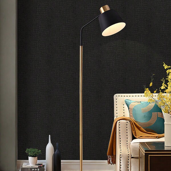 Elegant Black Crocodile Skin Patterned PVC Waterproof And Anti-Oil Self-Adhesive Sticker, DIY Furniture And Home Decor Self-Adhesive Paper, Home Interior Renovation Wallpaper Sticker, Furniture Cabinet Decorative Sticker