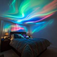 Aurora Borealis Starry Sky Projector, LED Star Projector Night Light With Remote, Galaxy Star Projector With 7 Lighting Effects, Bedroom Night Light Projector For Camping, Holiday Party, Wedding Decoration, Home Decoration, Mother's Day Gift - 1PC - View 2
