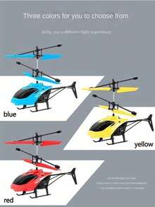 1 pieza Juguete volador inteligente a control remoto a prueba de choques, juguete educativo interactivo con sensor de gestos por infrarrojos y luz LED, adecuado como regalo de cumpleaños para niños y niñas (con y sin control remoto, pueden existir pequeños errores de medición, colores de los accesorios al azar), de vuelta a la escuela