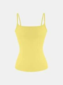 Camiseta de tirantes finos con espalda descubierta, elástica y casual para mujer de XLLAIS