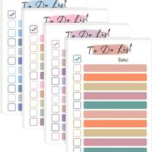 4 Book/Pcs, Rainbow Sticky Notes, Ins Style Tearable Notes, Planning List Notes, Strong Adhesive Reusable Notes, Pastel-Colored Sticky Notes, Office/Study Memo Pads, Student Planner Decorative Stickers School Supplies, Back To School