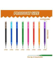 16支Pilot Frixion替换笔芯（6支蓝色、4支黑色、4支红色、2支绿色），Pilot Frixion替换笔芯，0.7毫米笔尖，可擦写凝胶替换笔芯，适用于FriXion Ball和FriXion Ball Clicker。（注：图片经过修图，可能与实物存在色差）。返校季