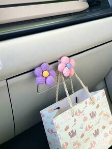Flower Shaped Car Glove Box Hook, Creative Passenger Side Hanging Hook, Car Interior Storage Organizer Accessory - Nhiều màu - Xem 2