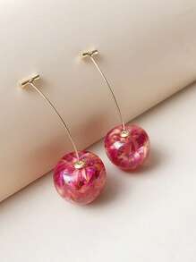 1 par de aretes con forma de fruta personalizados, aretes simples y lindos para mujeres, regalo perfecto