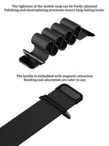 全新米兰尼斯不锈钢环形磁吸表带，金属磁吸表带，Ultra1/2，男女通用，适用于45/49/38/40/41/42/44mm。兼容1/2/3/4/5/6/7/8/Se系列腕表。透气轻盈，不闷热，不刺激，不易脱落。全系列腕表均可搭配S9和S10运动型及居家型防水表带使用。 - 彩色 - 查看 8