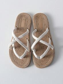 Tropiscape Summer Fashion Beach Style Ladies' Slipper Sandals Vacay Vibes Relax Beach Autumn Winter Gifts - Beige - View 9