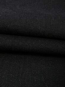 Jeans Reta e Relaxada de Cor Sólida para Homens, Moda Casual Vintage de Rua, Detalhes como Botões, Bolsos, Zíper, Adequados para o Dia a Dia, Transporte, Atividades ao Ar Livre e Reuniões