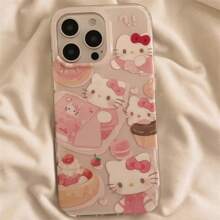 Sanrio Custodia per telefono Sanrio, nuova custodia Hello Kitty a dondolo, cartone animato carino, adatta e compatibile con i modelli di 15/16 ProMax, per ragazze, 13/14/15/12/12 Pro/11/11 Promax/14 Plus/13 Pro Max/XR/XS Max
