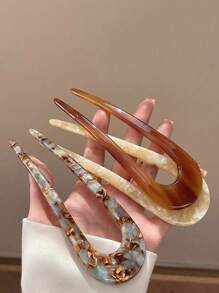 Style Elegant Retro U-Shaped Hair Clip: Made Of Acetate Material, Suitable For People 14 Years Old And Above, Great For Valentine's Day Party, For You To Choose, Suitable For Daily Use