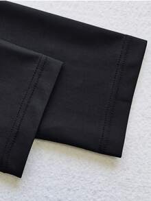 VFJ 女士端庄穆斯林泳衣全罩式泳装伊斯兰黑色沙滩装游泳布基尼泳衣 - 黑色 - 查看 6