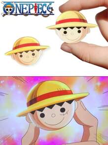 bandai 1pc Anime One Piece Cosplay Straw Hat Crew Mark Brooch, Cartoon Character Badge Pin, Fan Gift, Collectible, Backpack Pendant, Desktop Decoration, Office Toy, Suitable For Men And Women [No Surface Scratches Or Peeling]