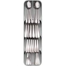 DrawerStore Compact Utensil Organizer For Kitchen Drawer Silverware Flatware Tray Small Grey - Gray - View 2
