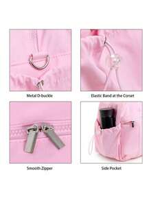 Gym Bag For Women,Lightweight Carry On Weekender Duffel,Solid Color Simple Versatile Multi-Layer Training Bag,Yoga Bag,Suitable For Short-Distance Business Trips, Travel, Fitness, Sports And Tourism - 粉色 - 查看 4