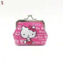 Sanrio 1 Stück [Hello Kitty Tasche] Sanrio Hello Kitty Damen Kurze Schmuck- und Lippenstift Aufbewahrungstasche | Neuer Muster Kleiner Münzbeutel mit KT Katze