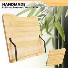 Laptop Tray Stand, Bamboo Computer Stand, 10 To 15.6 Inch Laptop Common - 竹子 - 查看 3