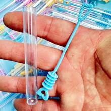 20pcs Small Size Colorful Bubble Wand, Transparent Bubble Blower For Birthday Party, Friends Gathering (Random Color & Design)
