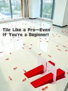 400-Piece 2mm Transparent Tile Spacers For Wall, Leveling Clips, Base Wedges With Cross Spacers & Rotary T-Type Tile Tool Kit | Self-Leveling Professional Tile Wall Leveling System – Evenly Spaced, Flawless Tiling, No Damage To Tiles Or Walls, Easy To Use | Ideal For Home (Kitchen, Bathroom, Balcony, Patio), Construction, Office, Renovation, Commercial Buildings & Ceramic Wall Installation Tool Set - Multicolor - View 6