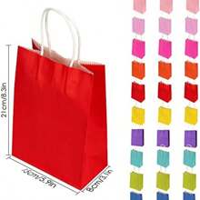 30pcs Paper Party Bags, Gift Bags With Handles, Party Favor Bags, Thank You Bags, Reusable Paper Bags, Creative DIY Paper Bags Back To School