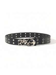 New Stylish Y2K Hollow PU Leather Fashion Punk Belt For Men - Accessory For Gift Giving Or Personal Style